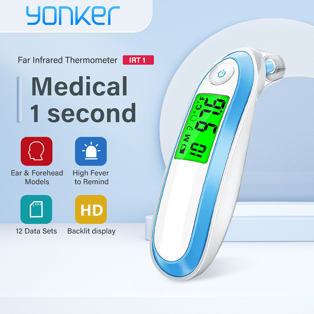 Yonker Digital Infrared Thermometer Non-contact Thermometer Forehead And Ear for Kids, Baby, Adults