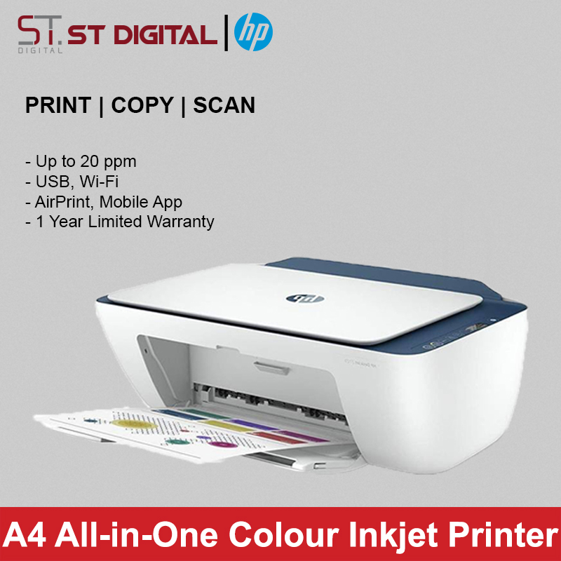 HP DeskJet 2723 2723e All-in-One Colour Printer DJ2723 D2723 2723 Wireless Print Scan Copy Color Inkjet Printer Color Printer replacement of deskjet 2623 D2623 2621