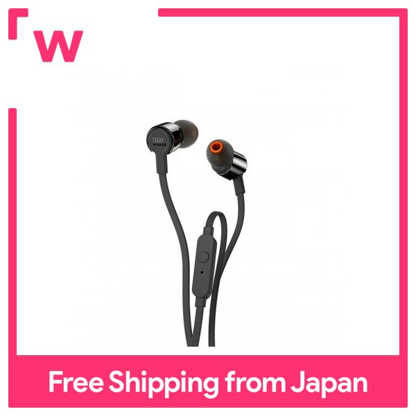 JBL T210 earphone canal type / black with microphone JBLT210BLK