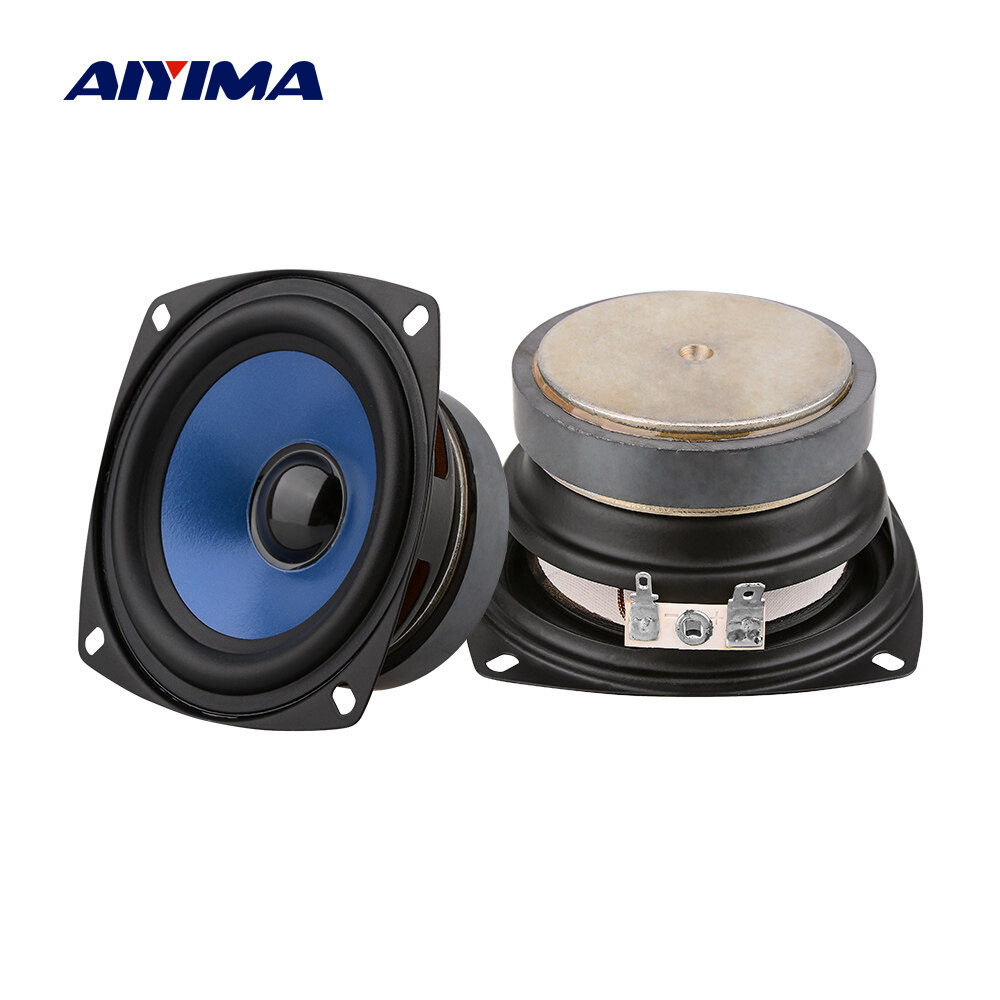 AIYIMA 2Pcs 3.5 Inch Full Range Audio Speakers Portable Sound Music Speaker 4 Ohm 20 W Loudspeaker Column DIY Home Theater