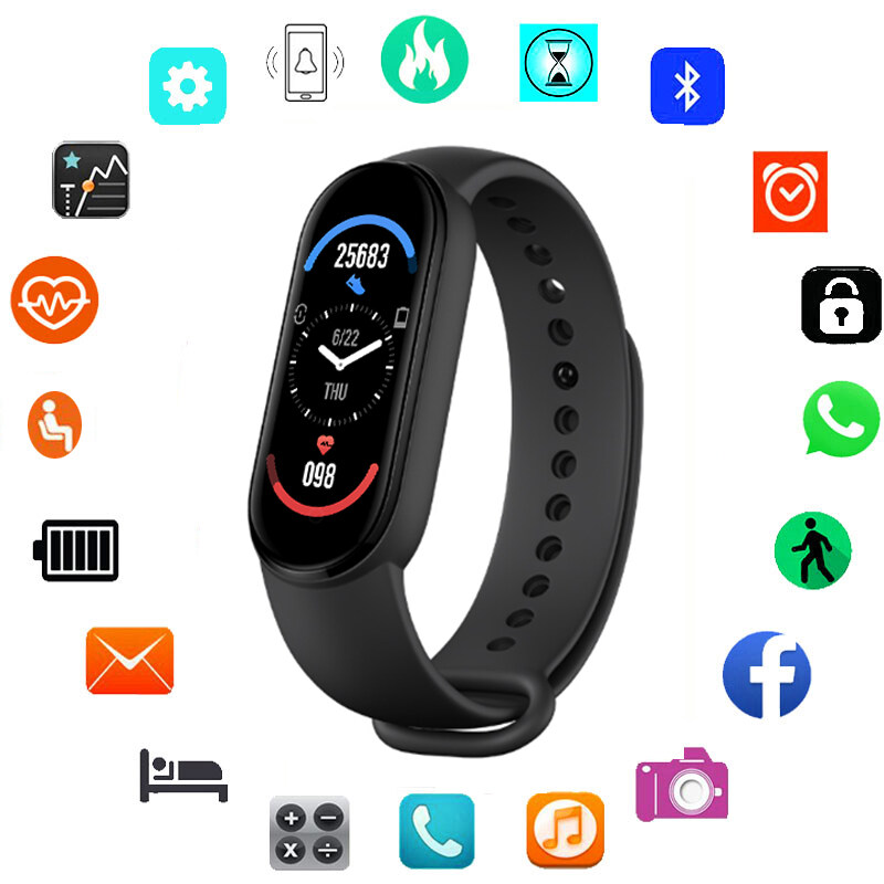 Smart Band M6 Smart Watch Men Women Running Sports Bracelets with Heart Rate Monitor Blood Pressure Fitness Tracker Smartwatch Smartband Clock For Android iOS