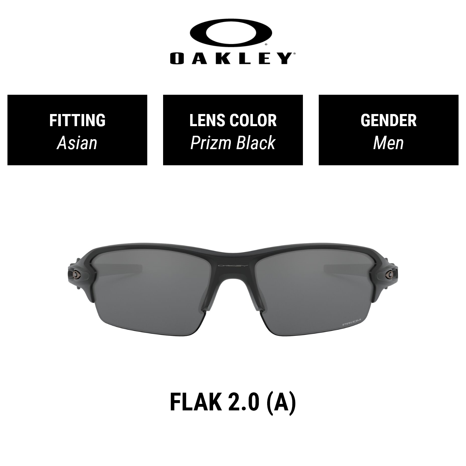 Oakley FLAK 2.0 (A) | OO9271 927122 | Men Asian Fitting | PRIZM Sunglasses | Size 61mm