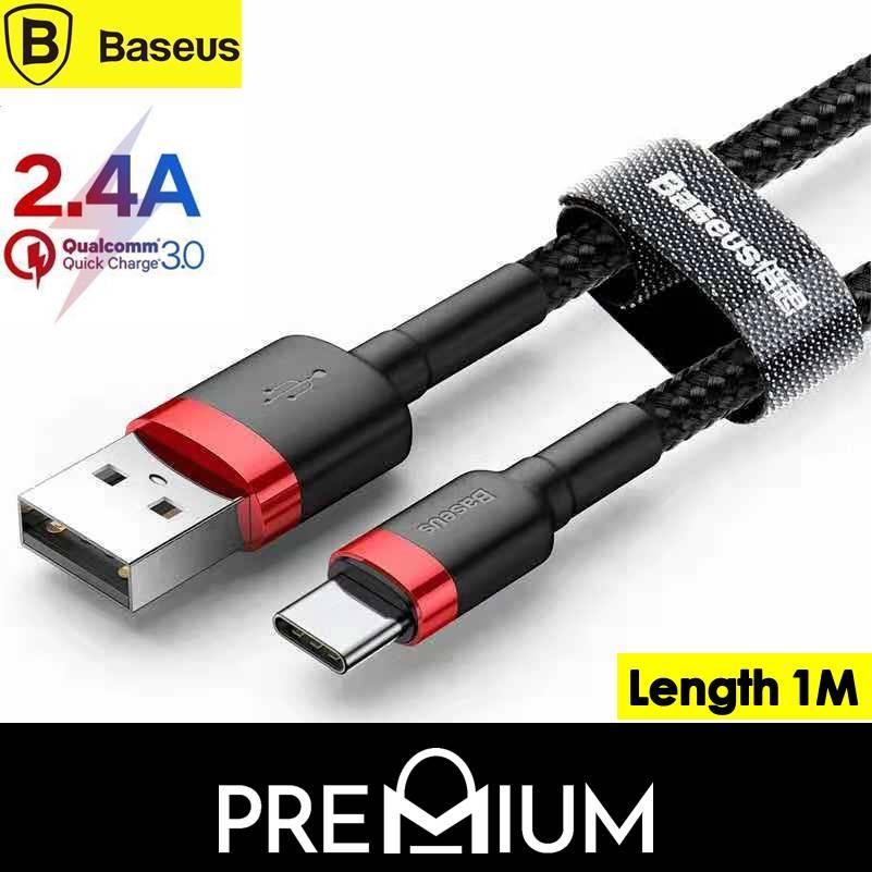 BASEUS Cafule 1M USB Data Charge Charger Fast Charging Nylon Braided For Type C USB C Samsung S22 S21 S20 Ultra Plus Note 10 S10 S10e S10+ + e S9 S9+ Note 9 S8 S8+ Note 8 Huawei P40 Pro P40 P30 Mate 3