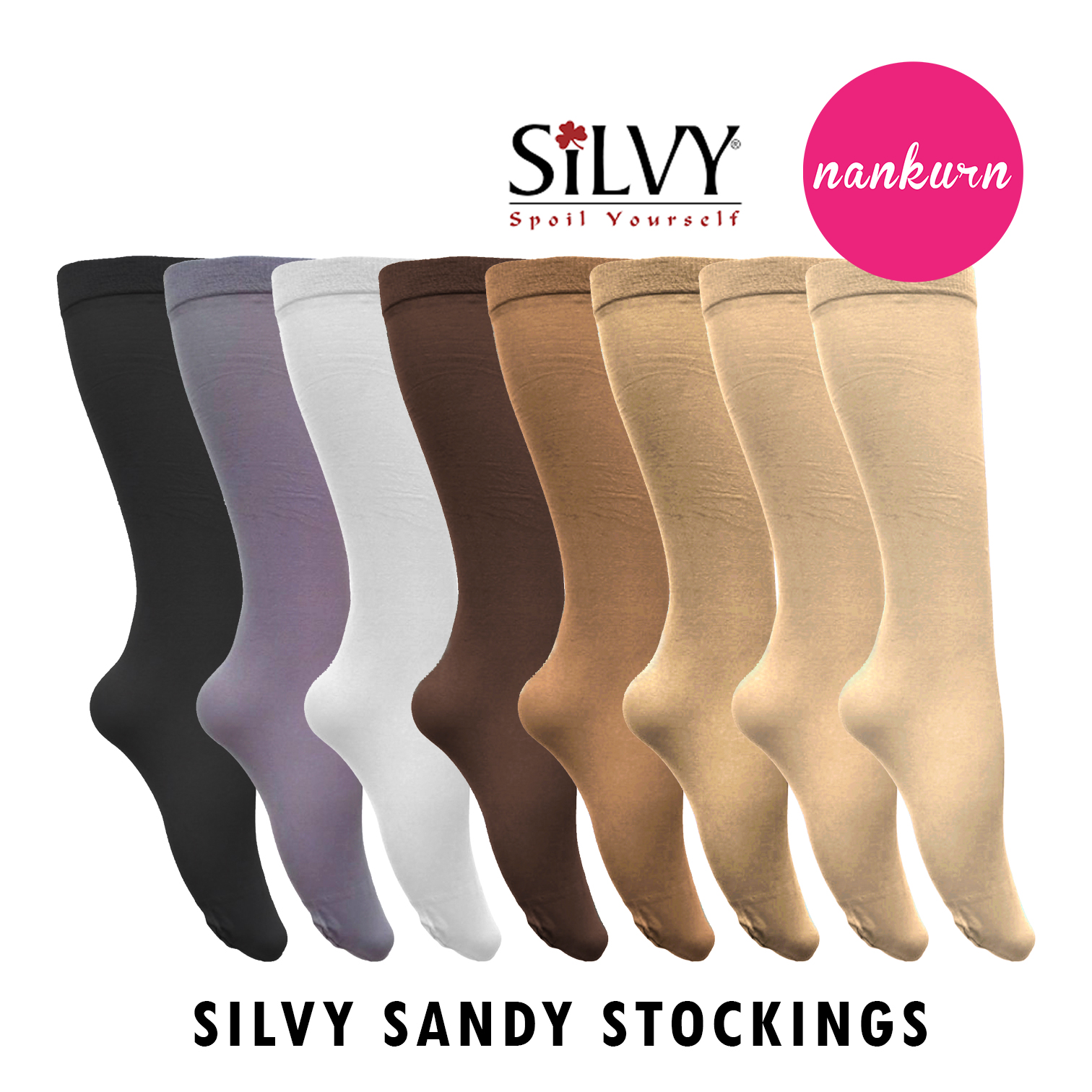 Silvy Sandy Calve Length Muslimah Stockings Socks (Made in Egypt)