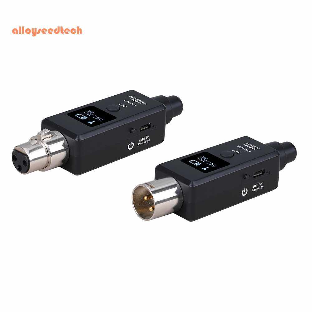 1 Pair Micphone Wireless System Rechargeable UHF DSP Transmitter Receiver 2 Mode