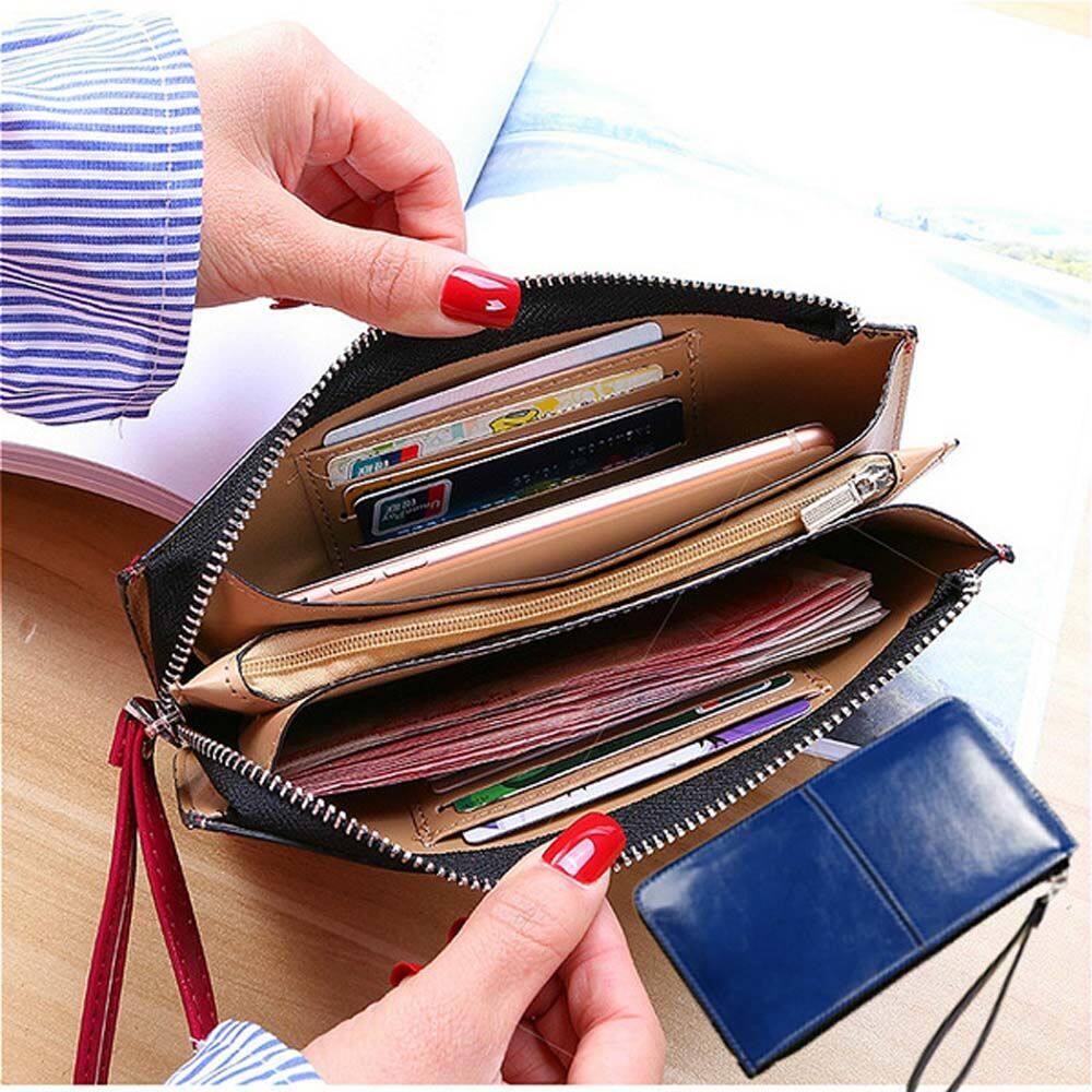 NPIQL Women Lady Gift With zipper Money clip Multi Card Pockets Card Case Card Holder Coin Purse Long Wallet