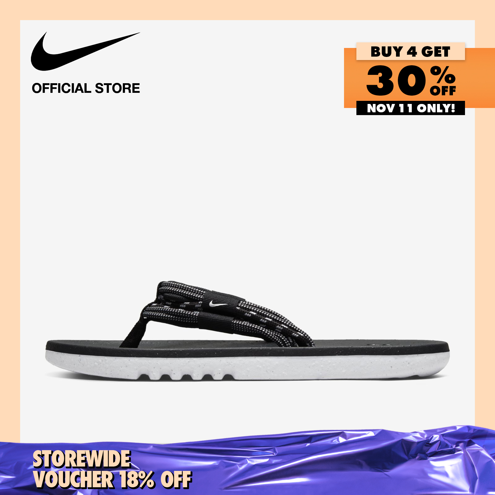 Nike Men's EcoHaven Next Nature Slides - Black