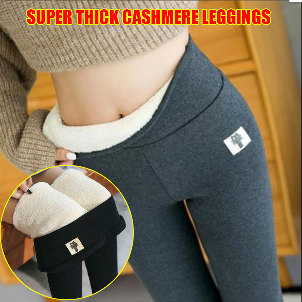 JUZHUFEI High Quality Casual High Waist Wool Fleece Trousers Winter Thicken Leggings Women Leggings Warm Pants Cashmere Lambskin