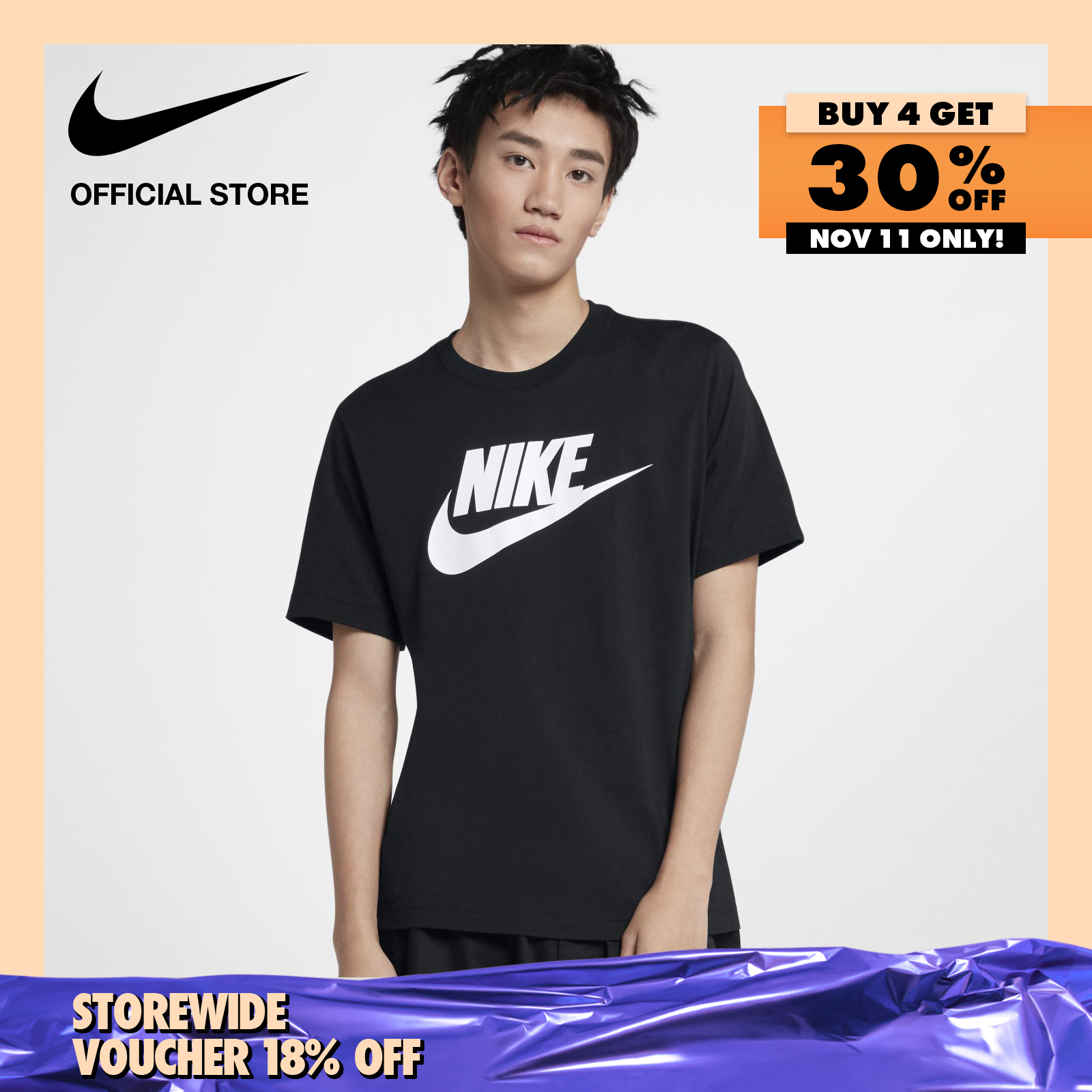 Nike Men's Sportswear T-Shirt - Black