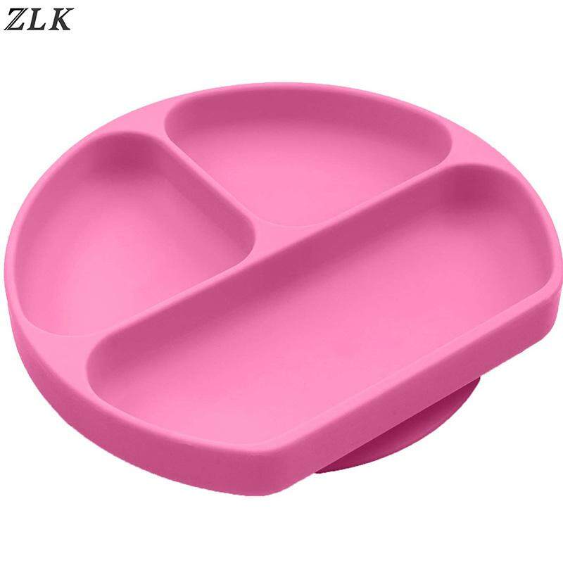 SZR Suction Plate And Bowl That Stick To highChair, Non Slip Silicone Feeding Placemat For Babies, Infant, Divided Baby Dishes, Perfect Kids Plates, Dishwasher, Microwave Safe