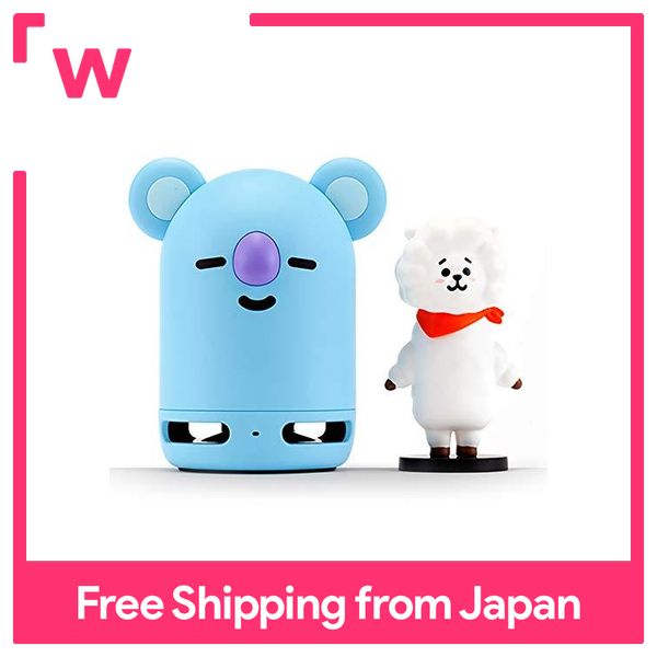 BT21 Friends Duo Bluetooth Official Portable Speaker & Figure Set for Home Outdoor Travel Blue