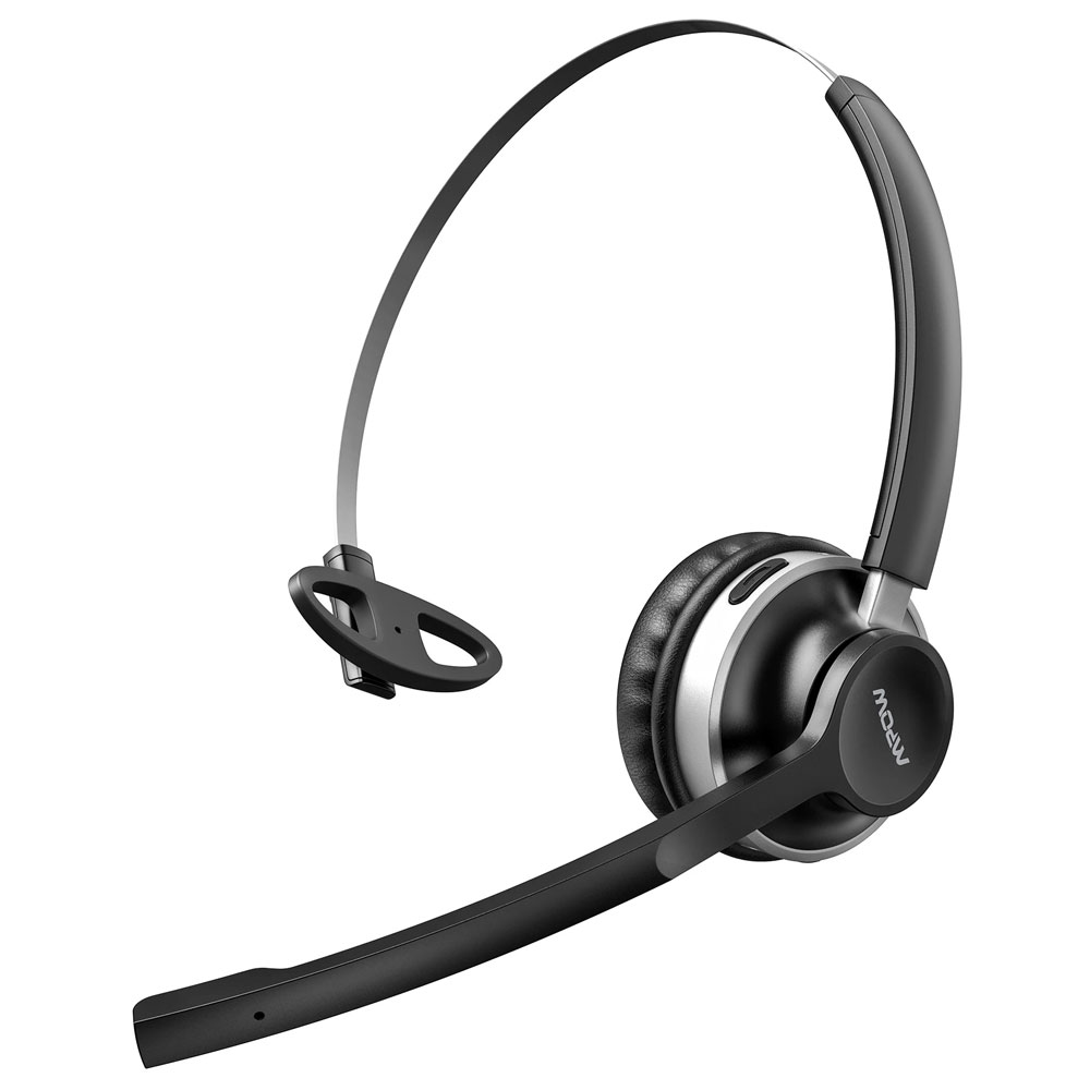 [Mpow] HC3 Bluetooth 5.0 Wireless Mono Headset with Microphone with Dual Noise Canceling, Wired and Wireless useable