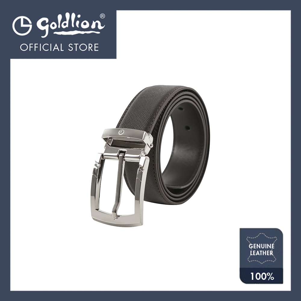 Goldlion Men Genuine Pin Belt - Dark Brown