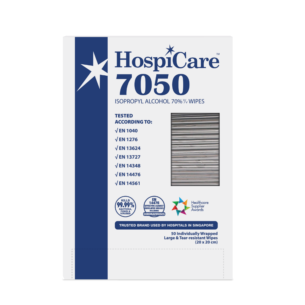 Hospicare 7050IPA 70% Alcohol Wipes 50s