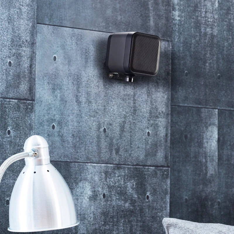 MISSION M-CUBE+SE SATELLITE SOLD IN PIECE (BLACK), easy-install on-wall or shelf mounting, bracket included.