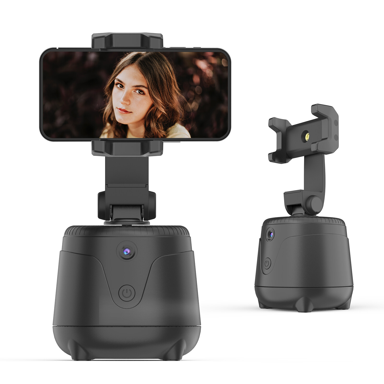 Andoer Smart Tracking Phone Holder 360° Rotation Auto Face Tracking Cell Phone Tripod Stand Gimbal No App Battery Operated for Video Shooting Live Streaming Vlog Selfie