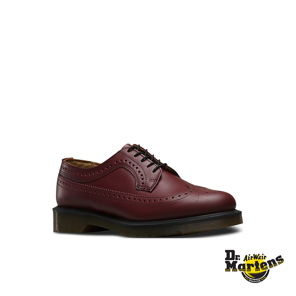 Dr.Martens Cherry Red Smooth Leather Unisex Brogue Shoes