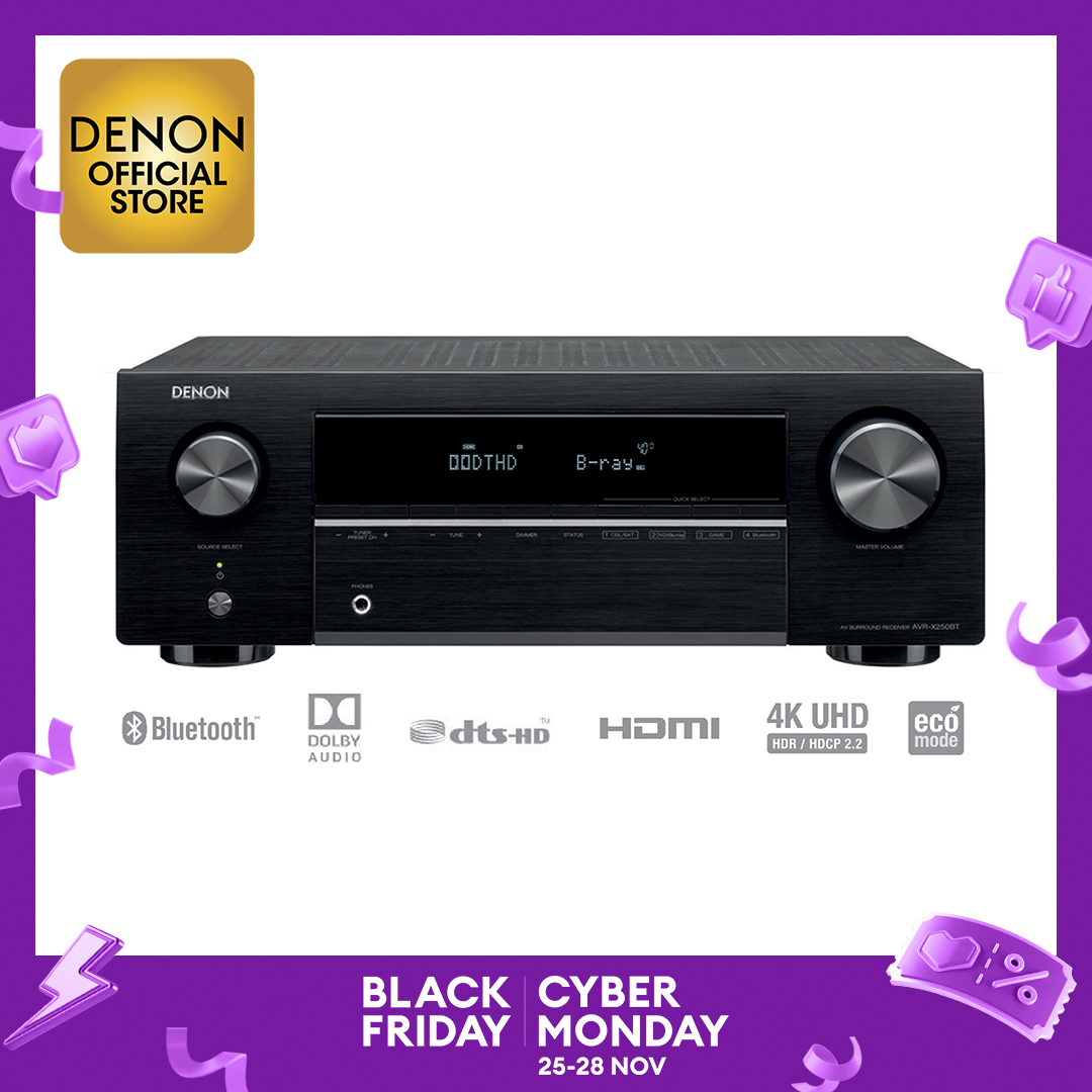 DENON AVR-X250BT 5.1ch AV Surround Receiver with Bluetooth