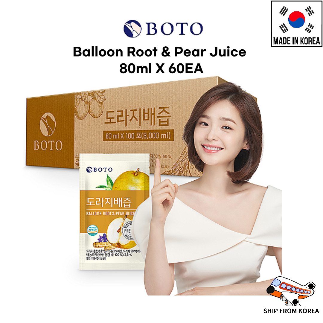 KOREA BOTO 100% Real Pure Premium Juice 60EA Balloonroot and Pear