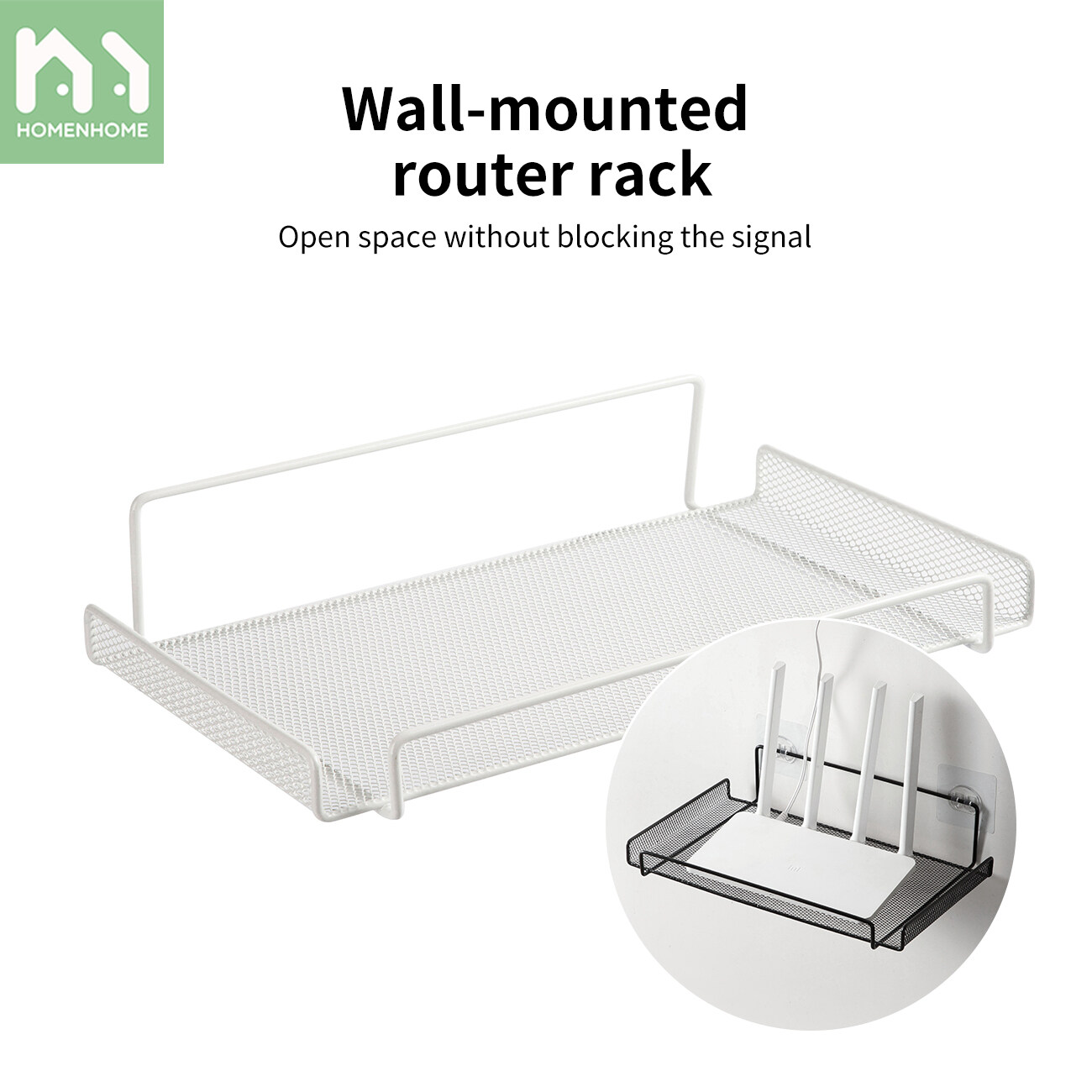 Homenhome Router Holder Hollow Design Router Shelf DVR XBOX Holder