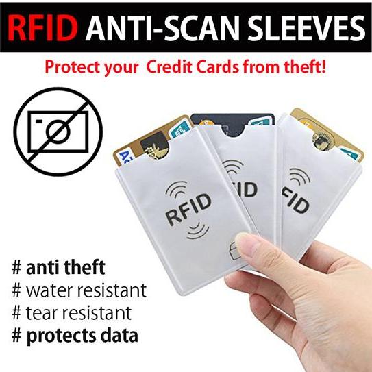 RDIF Sleeves for Credit Card.(Set of 5pcs) Prevent Data Thef !