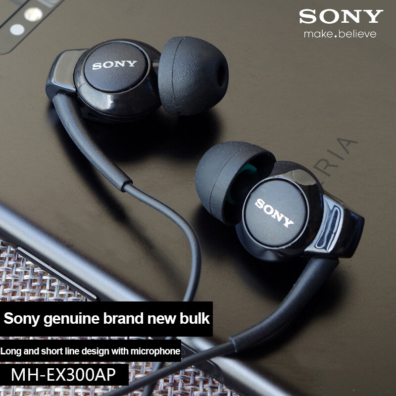 【Shipping in 24 hours】SONY MH-EX300AP SONY MH750 IN EAR STEREO EARPHONE EARSET DYNAMIC SOUND STRONG BASS CALL ANSWERING