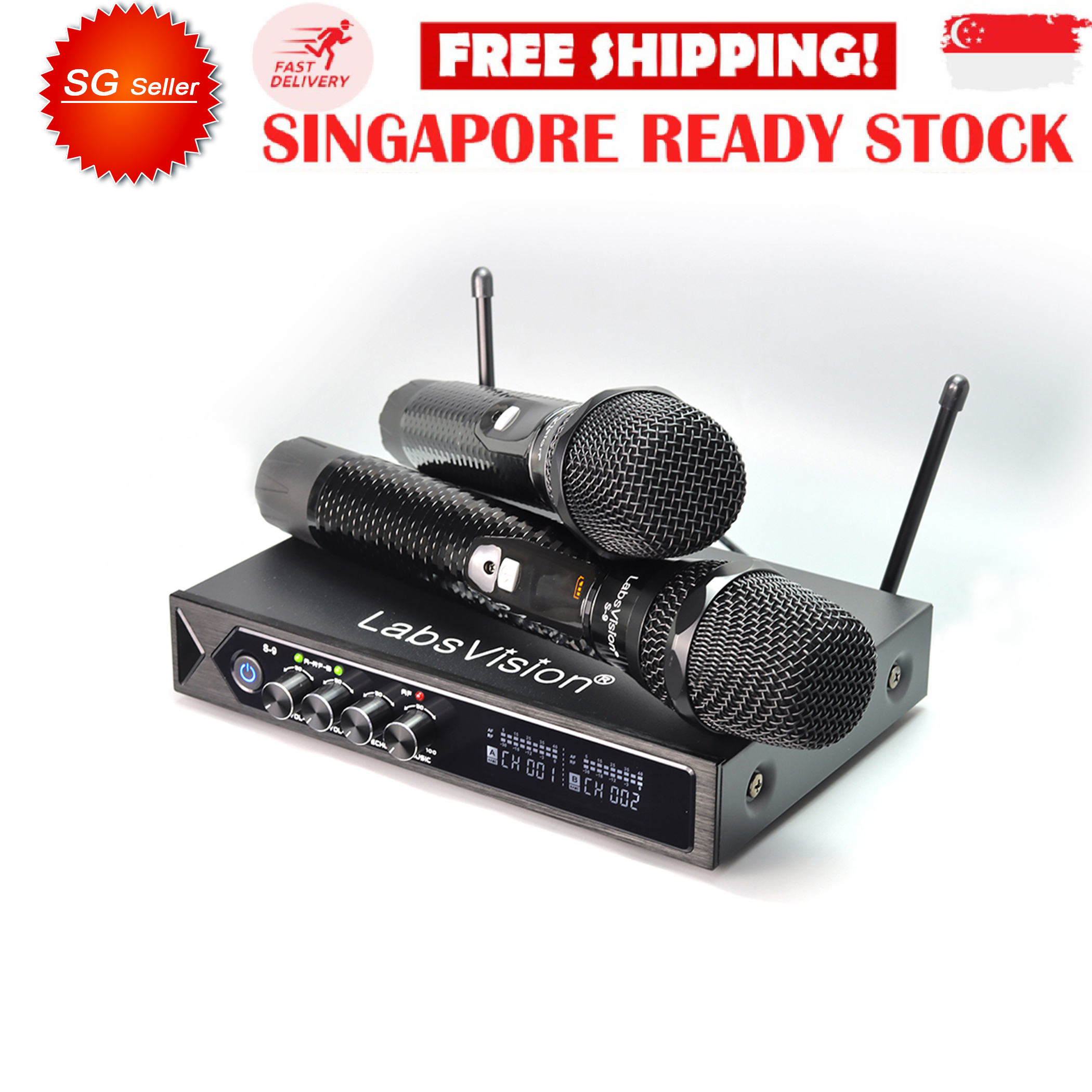 Labsvision S-9 Mix - Wireless Karaoke Mixer wireless microphone