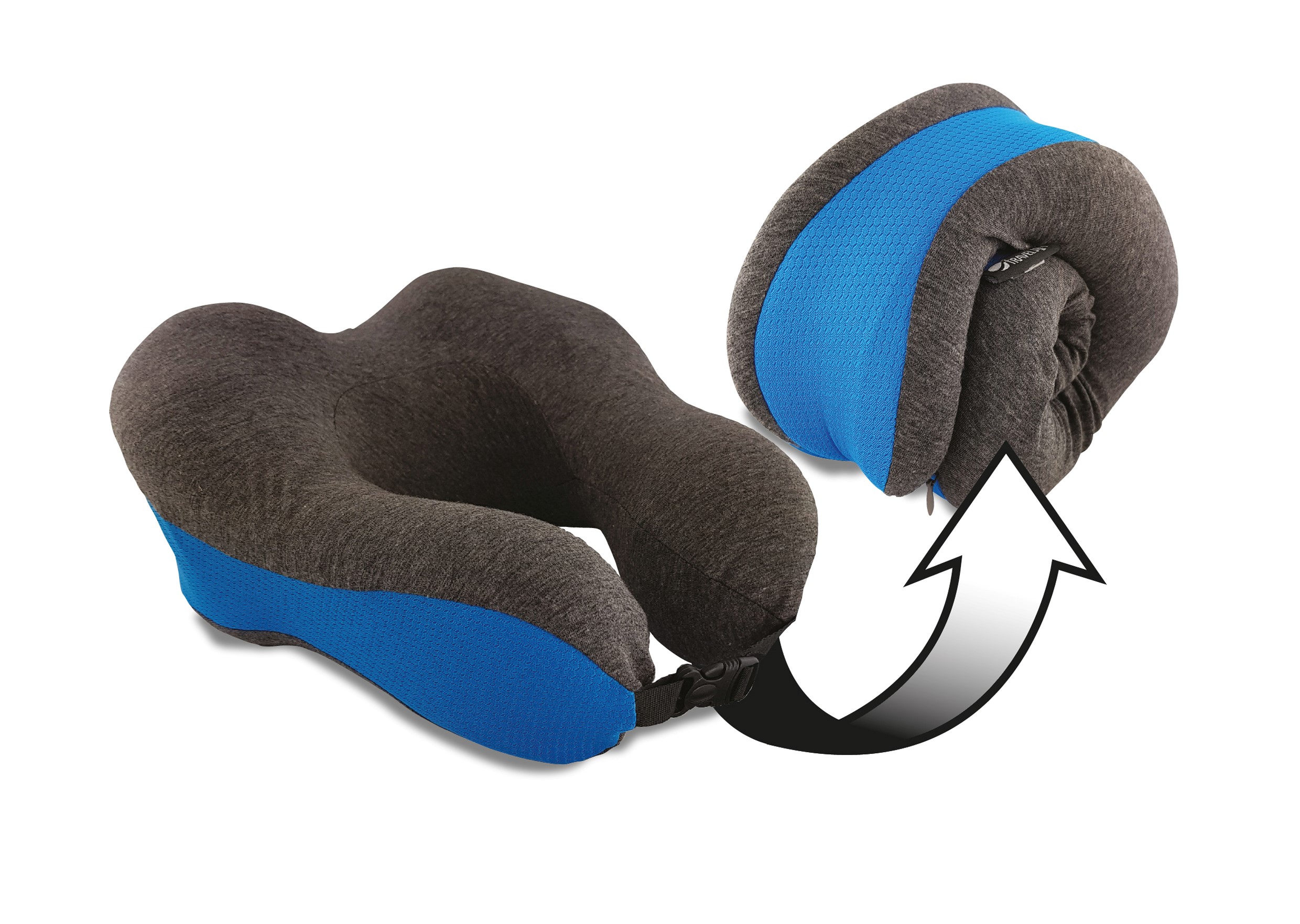 [DRMONLINE] TRAVEL JOY SUSHI ROLL TRAVEL PILLOW - DEEP SEA BLUE