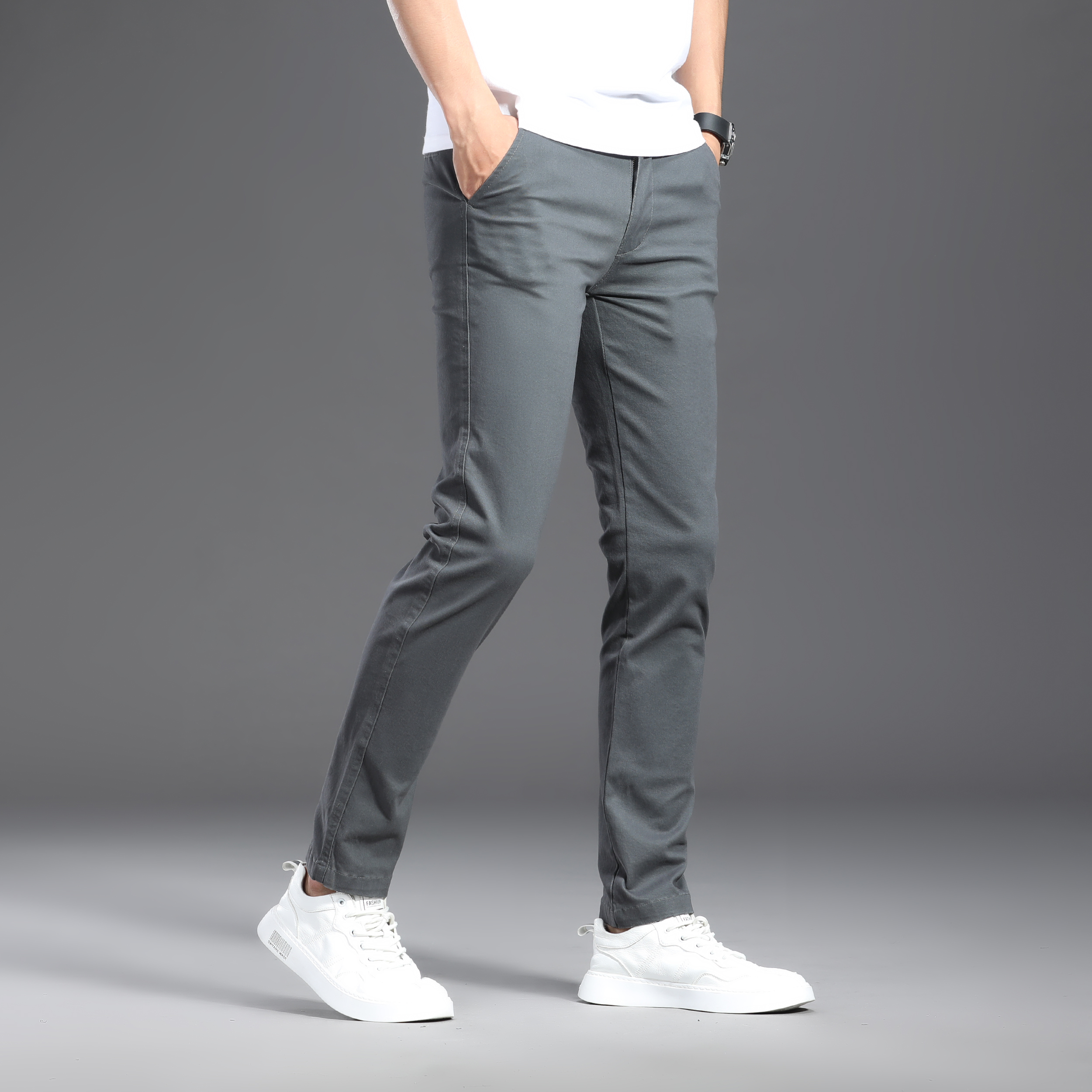 Premium Slim Fit Stretch Chino Long Pants (5 Colours)