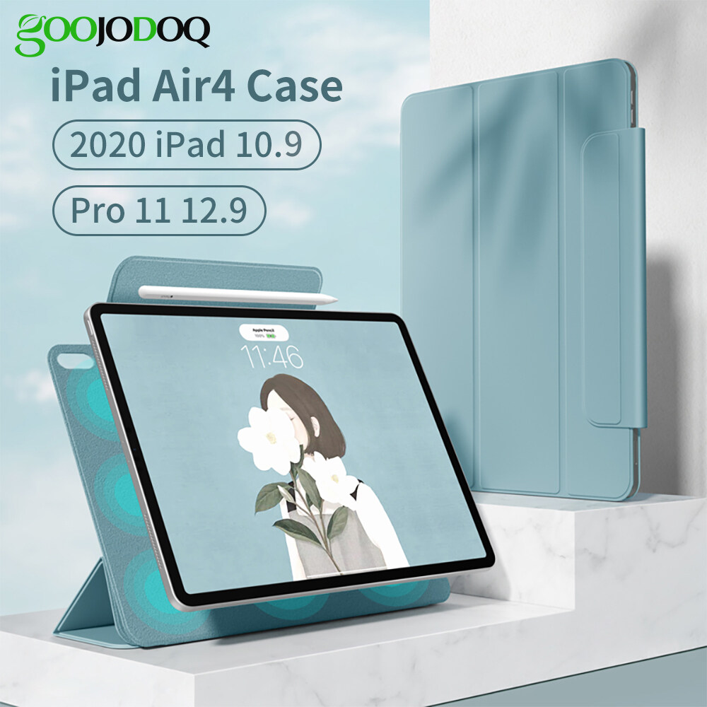 GOOJODOQ for New iPad mini 6 Case 2021 iPad Air 4 Case for iPad Pro 11 2021 2020 2018 Case Magnetic Cover Support Wireless Charger(Square Camera Hole Position)
