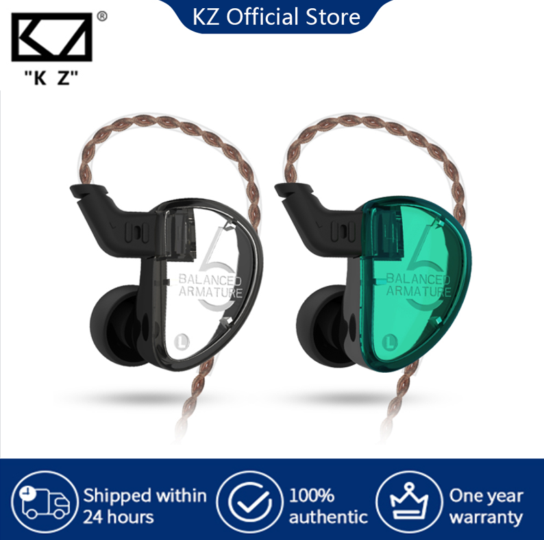 KZ AS06 Earphones Balanced Armature 3BA Driver HIFI Bass Headphones In Ear Monitor Bluetooth Headset Noise Cancelling Earbuds
