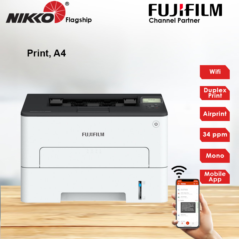 [Singapore Warranty] Fujifilm formerly Fuji Xerox ApeosPort Print 3410SD Duplex A4 Monochrome Laser Printer 3410 SD