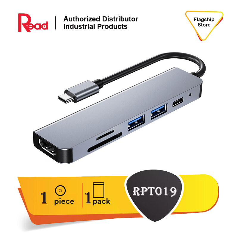 READ USB 3.0 Type C Hub 6 IN 1 Multi Splitter Adapter With TF SD Reader Slot For Macbook Pro 13 15 Air PC Computer Accessories