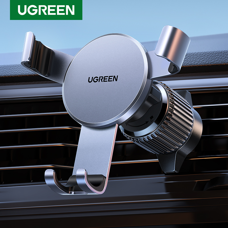 UGREEN Car Vent Phone Mount Gravity Phone Holder Hands-Free Car Air Vent Mount Auto Lock for iPhone 14 13 12 11 Pro Max Galaxy S22 S9 S10 Realme Oppo Vivo Phone Holder