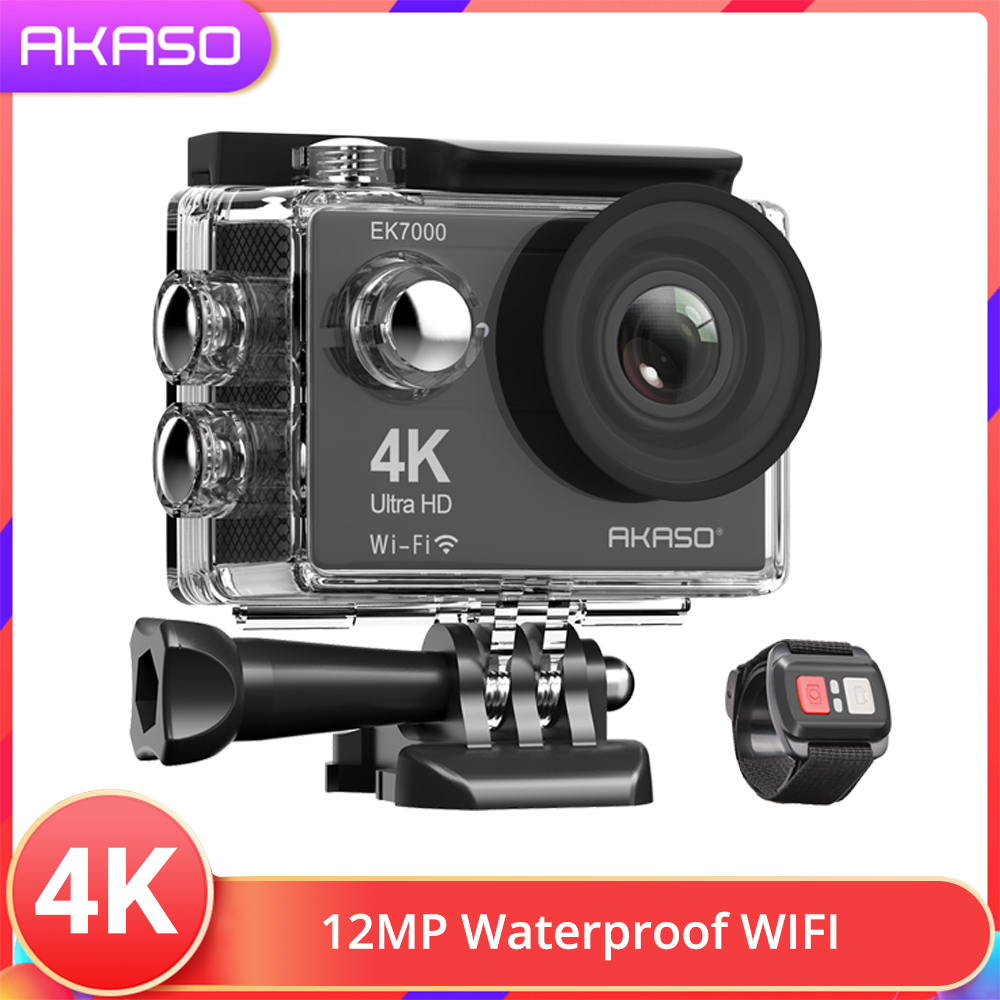AKASO EK7000 4K Sports Action Camera WIFI Waterproof DVR Camcorder 12MP