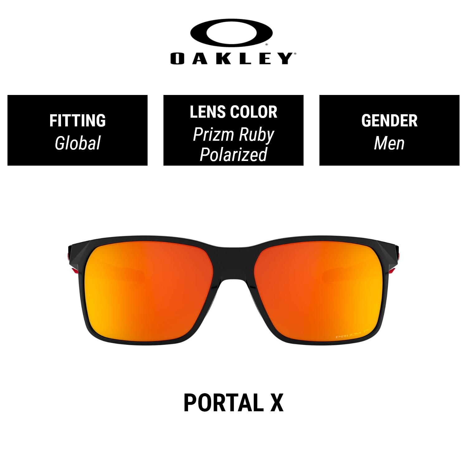Oakley PORTAL X | OO9460 946005 | Men Global Fitting | Polarized PRIZM Sunglasses | Size 59mm