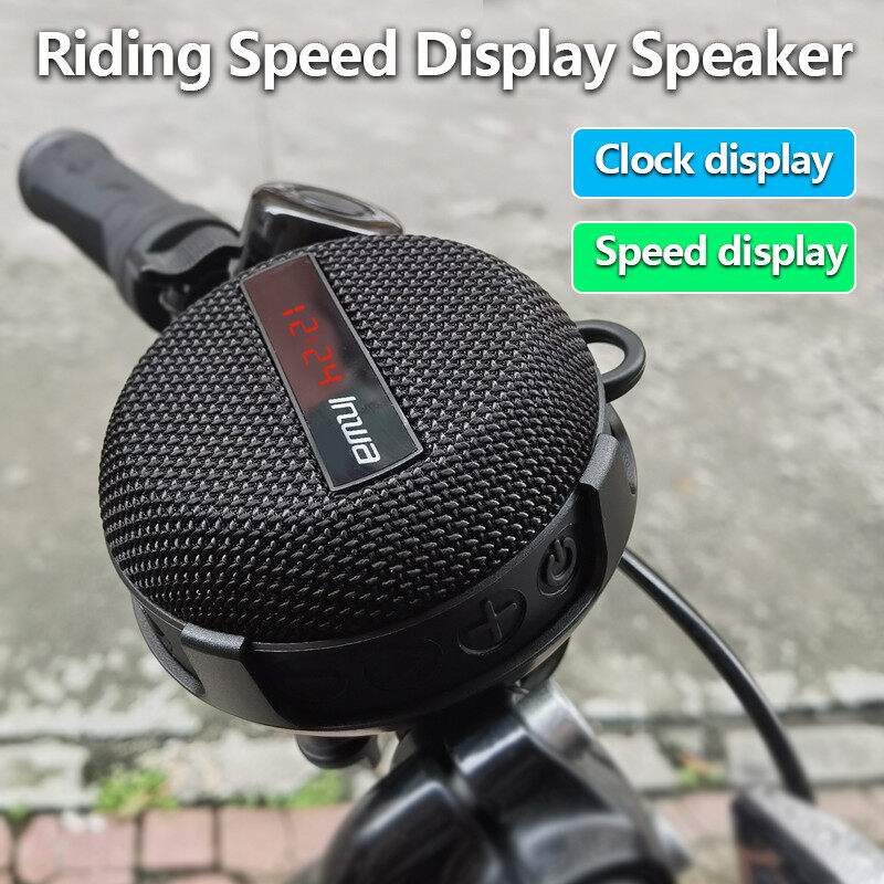 Haron [LED Digital Display] Smart wireless cycling bicycle Bluetooth speaker outdoor portable waterproof subwoofer hands-free MP3 / TF card Outdoor Audio