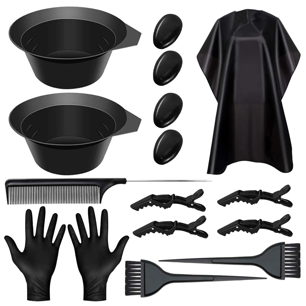 Professional Hair Dye Coloring Kit Hair Tinting Bowl Dye Brush, Ear Cover, Gloves for Hair Coloring Bleaching Hair Dryers DIY Salon