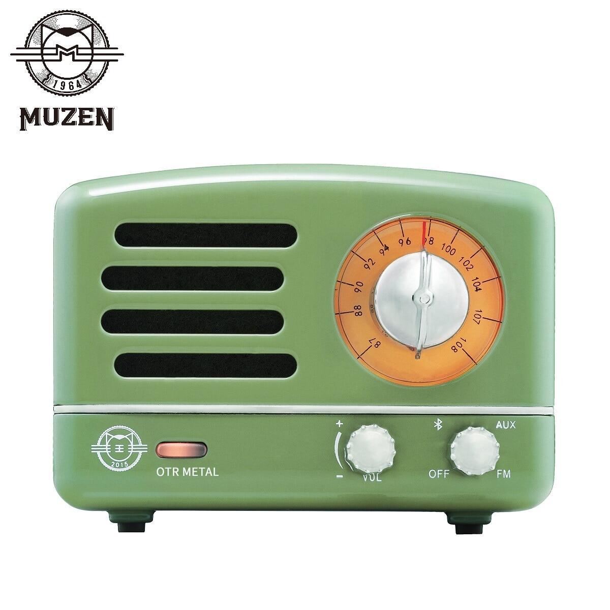 MUZEN OTR Metal Retro Radio Creative Birthday Present Cute Girl Christmas Gift Portable Metal Wireless Bluetooth Speaker MW-2AI