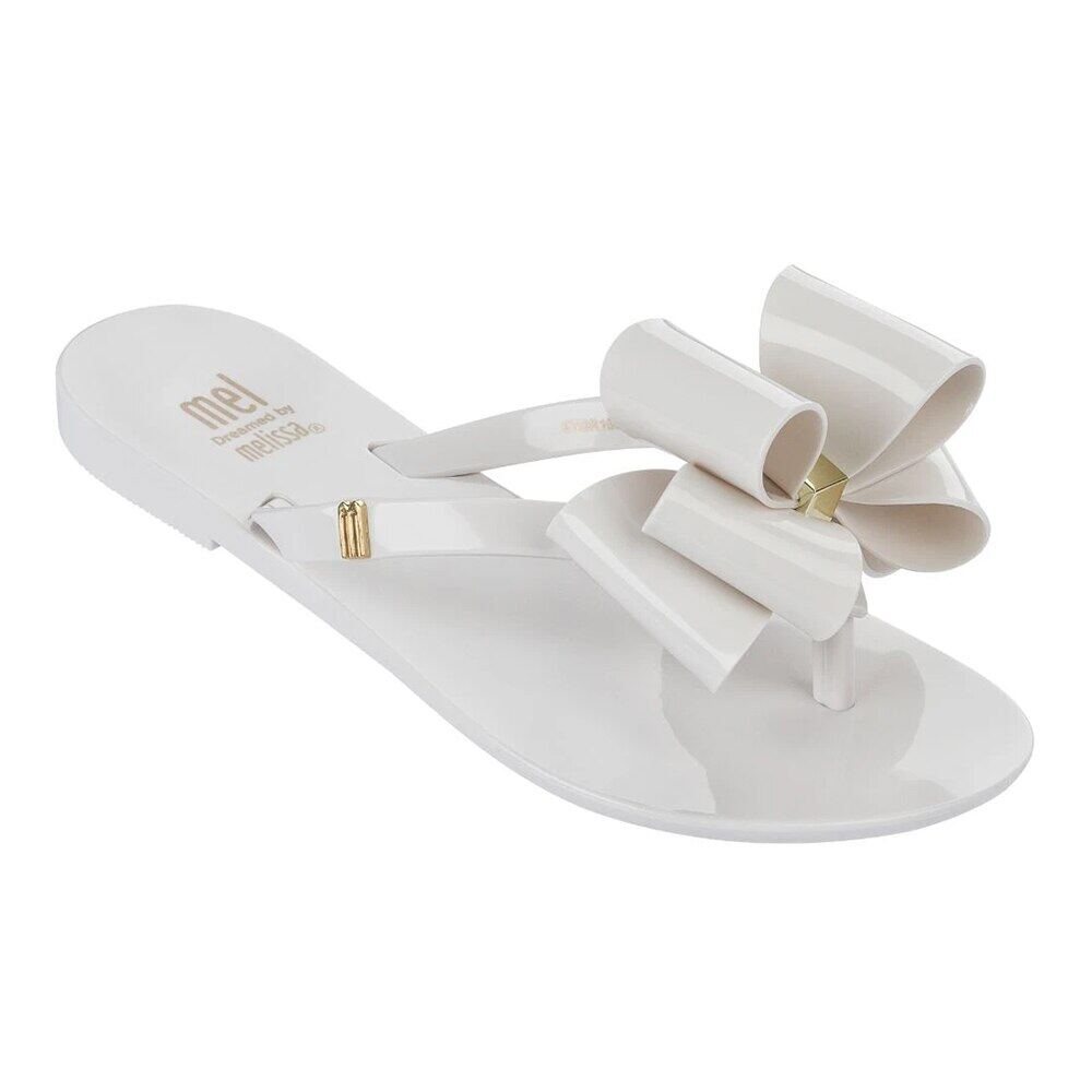 MELISSA HARMONIC BOW Adulto Women Jelly Shoes Flat Slippers Sandal 2020 Women Jelly Flip Flop Melissa Female Shoes women slides