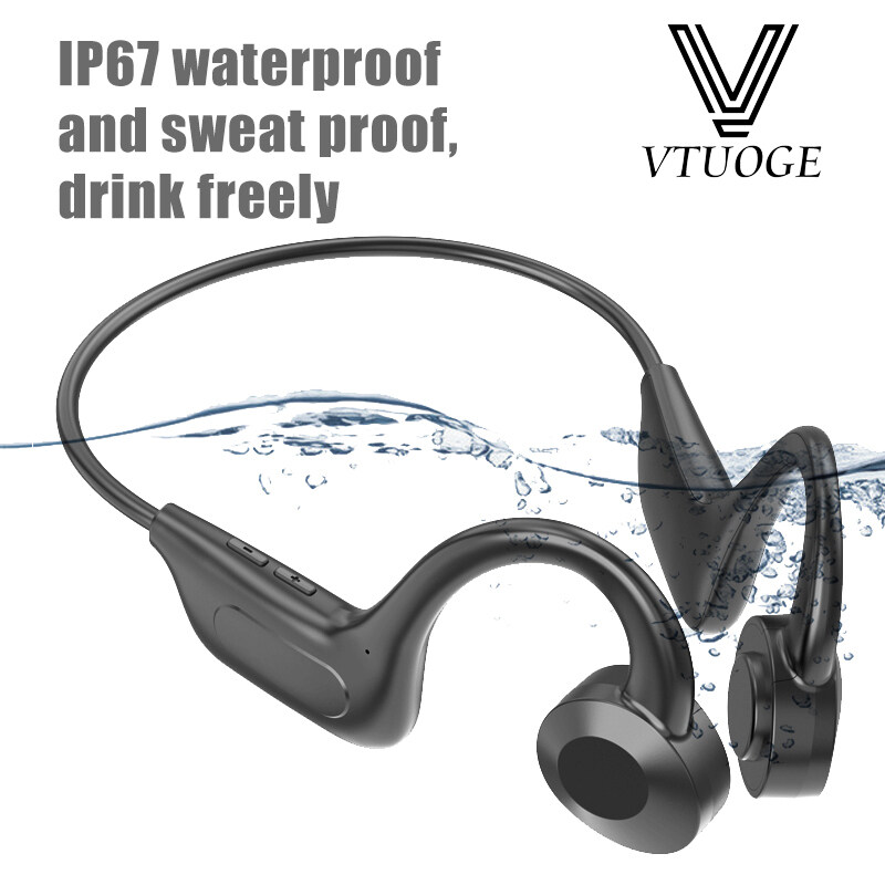 VTUOGE Bone Conduction Headphone bluetooth earphone Gaming Headset LOW Latency Gaming Open ear Wireless Headset Cycling Running Fitness Sweatproof Earbuds For vivo Android Huawei Oppo Samsung xiaomi R