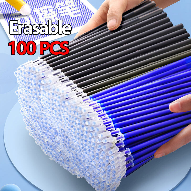 100 PCS Erasable Gel Pens Ink Refills 0.5 mm Magic pen Fine tip Stationery School supplies