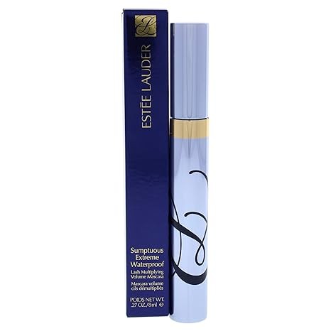 Estee Lauder Sumptuous Extreme Waterproof Lash Multiplying Volume Mascara, Extreme Black, 0.3 Ounce